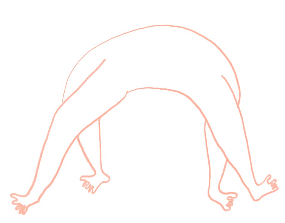 Dessin : des personnages se mélangent, on ne distingue pas les membres des uns de ceux des autres