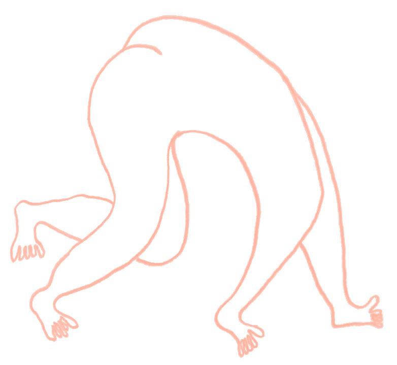 Dessin : des personnages se mélangent, on ne distingue pas les membres des uns de ceux des autres